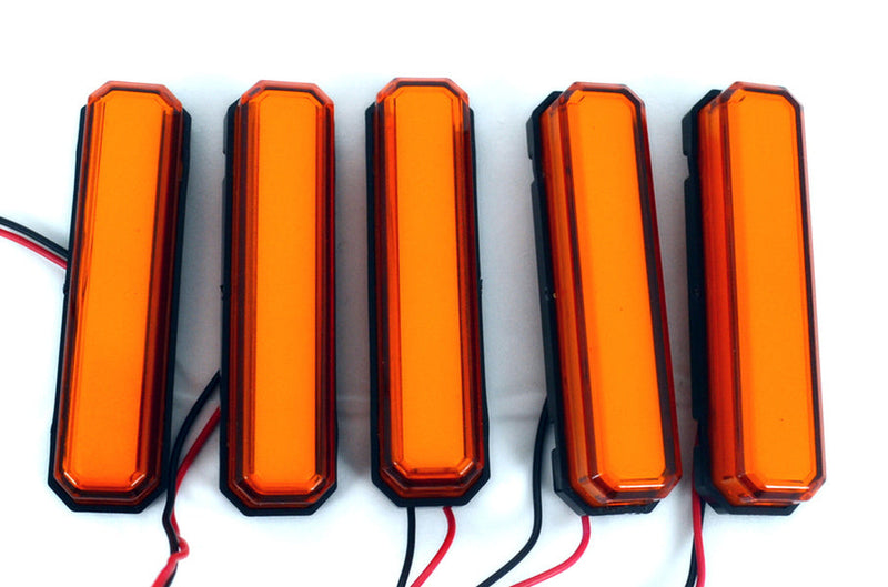 Πλαϊνό φως σήμανσης Neon LED, κίτρινο, 12/24V, στερέωση με κλιπ, κρυφή βίδα, 80 x 20 x 20 mm