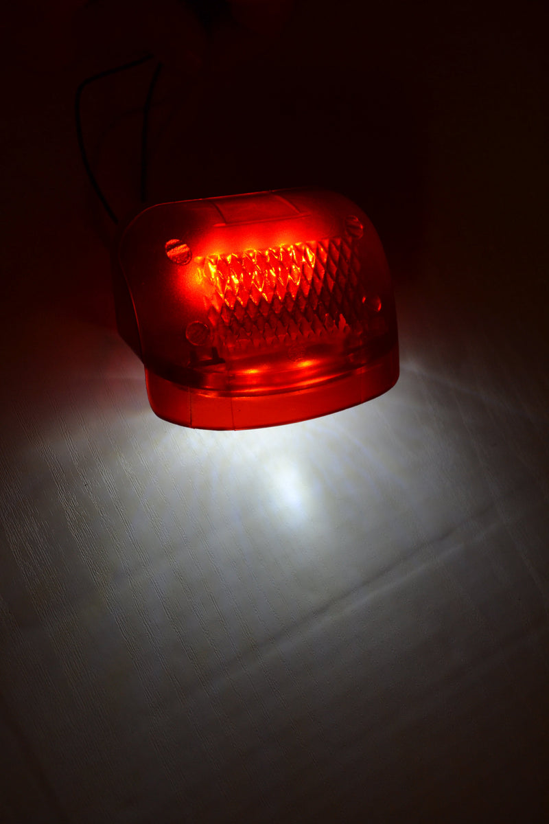 Φωτιστικά πινακίδας LED, κόκκινα 12V, σετ 2 τεμαχίων με 12 διόδους