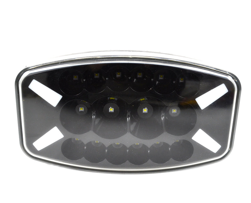 Οβάλ συνδυαστικό φως αλογόνου με νεον DRL, 16 LED, 12/24V, 250×140×70 mm