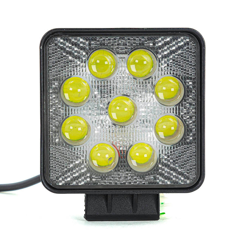 Προβολέας LED αλουμινίου, 9 διόδους, 36 W, λευκό περίβλημα, στήριξη από κάτω