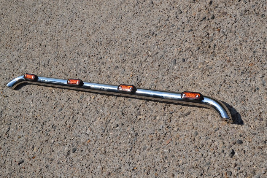 Universal μπάρα οροφής (roll bar) με 4 ενσωματωμένα φώτα θέσης, ανοξείδωτος χάλυβας 60 mm
