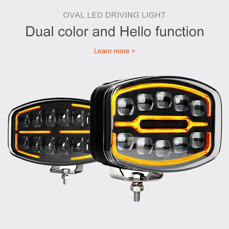 Προβολέας πορείας τύπου Hella LED, 55 W, λευκά και κίτρινα DRL, 10 LED, 10–30 V, IP67