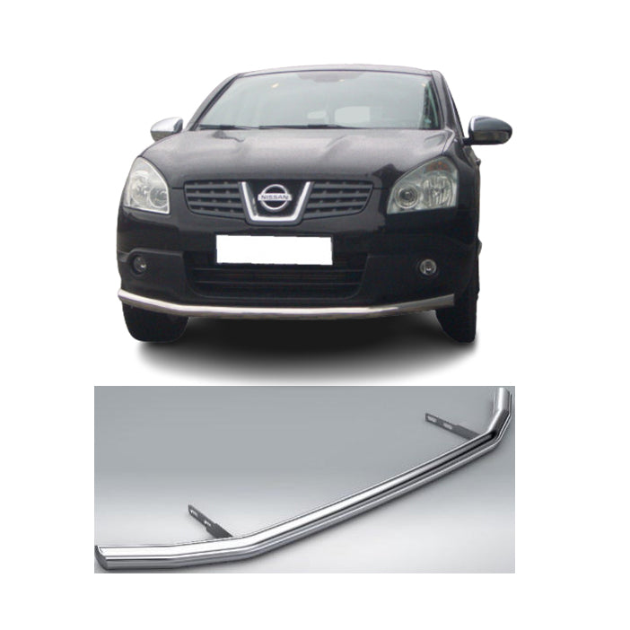 Μπάρες προστασίας εμπρός – κατάλληλο για Nissan Qashqai 2010–2013, ανοξείδωτος χάλυβας Ø60 mm