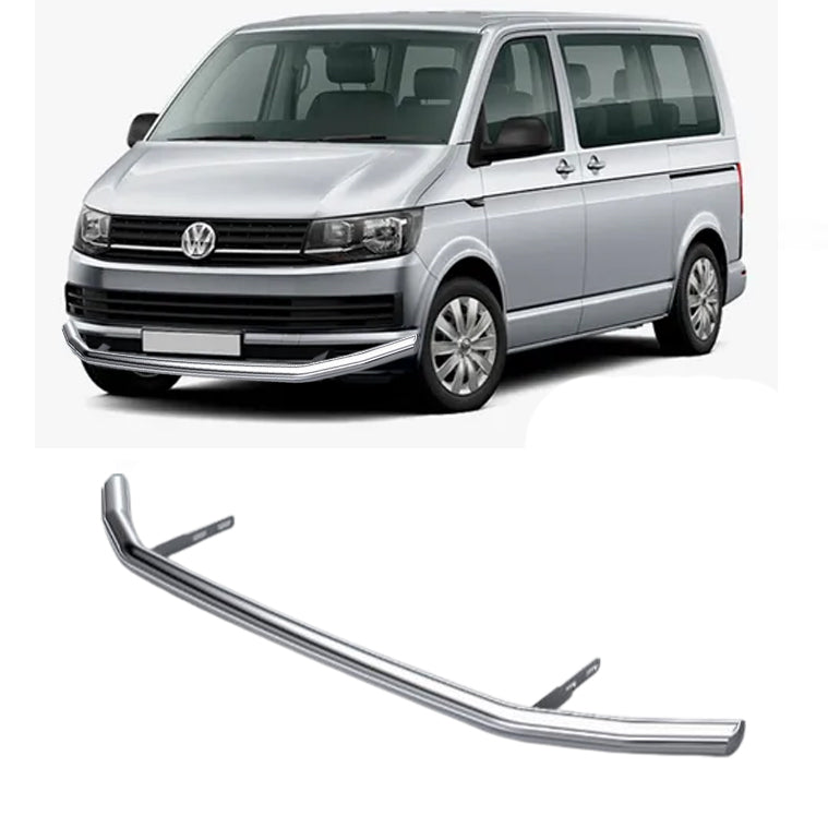 Μπροστινή μπάρα προστασίας – κατάλληλο για VW Transporter 2004–2010, ανοξείδωτο ατσάλι, Ø60 mm