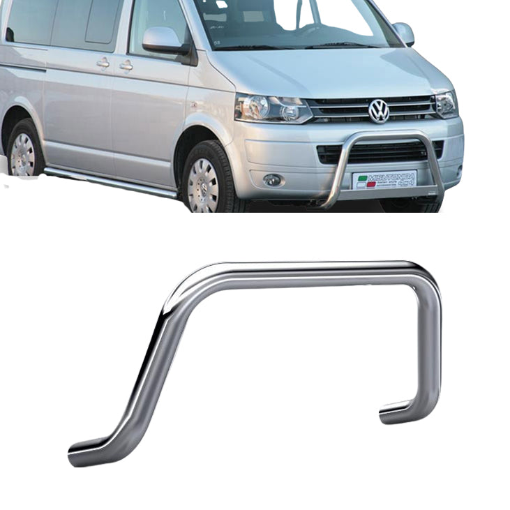 Μπροστινή μπάρα προστασίας – κατάλληλο για VW Transporter 2010–2016, ανοξείδωτος χάλυβας, Ø60 mm