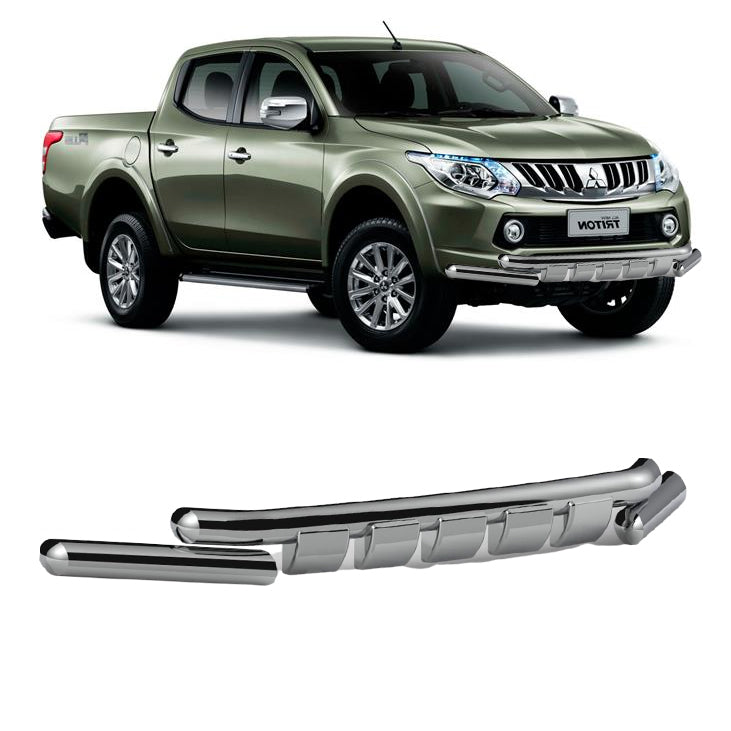Μπροστινή μπάρα προστασίας – κατάλληλο για Mitsubishi L200 2015–2019, ανοξείδωτο ατσάλι, Ø76 mm