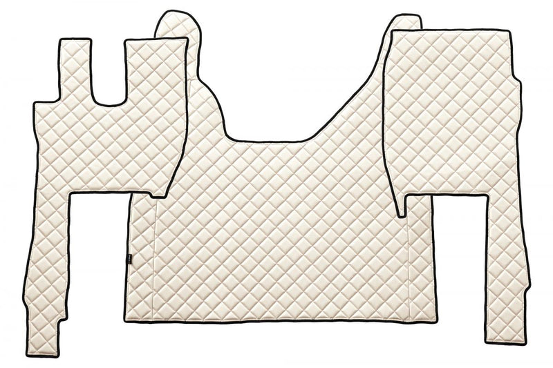 Μπεζ πατάκια δαπέδου από τεχνητό δέρμα (eco leather) – Σετ κατάλληλο για Ford F-MAX (από το 2018)