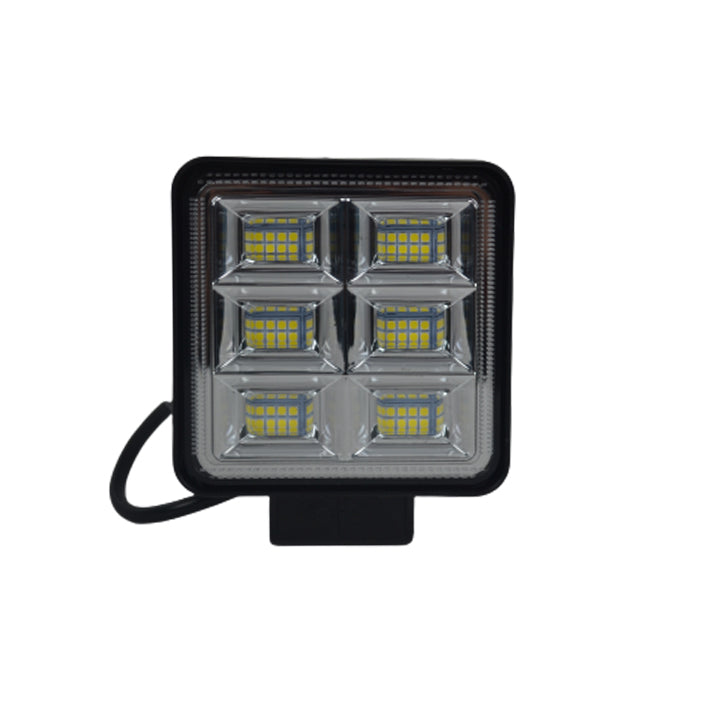Square LED Work Lights, 64 W, 6 Sections, 8 LEDs per Section, 110 x 110 mm