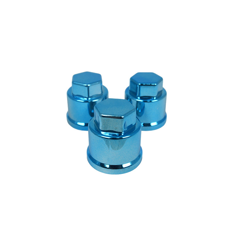 Blue Nickel Chrome Bolt Cap – Size 32 Decorative Bolt Cover