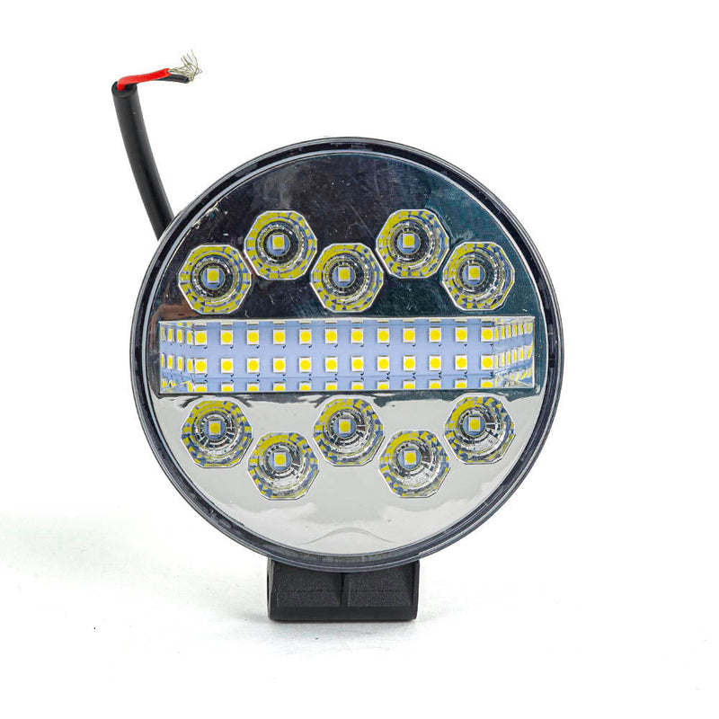Λεπτός στρογγυλός προβολέας εργασίας LED – 34 LED, 34 W, διάμετρος 10 cm, αλουμινένιο περίβλημα