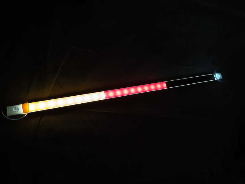 LED Φωτιστικό Τύπου Πούρο, 50εκ. - Γερμανία, Μαύρο/Κόκκινο/Κίτρινο - 12/24V