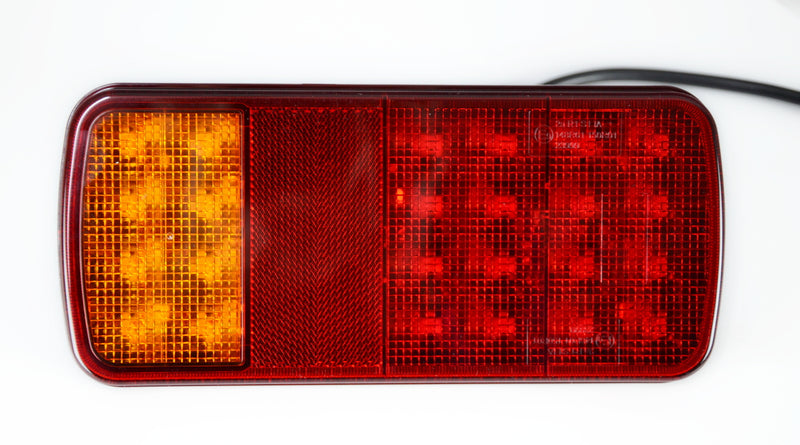 Πίσω LED φως στοπ 3 λειτουργιών, καλώδιο 2m, e-mark, 10-30V