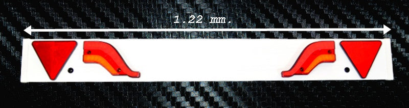 Μπάρα φώτων τρέιλερ, 1,22 m, 2 πίσω φώτα LED, ανακλαστικό τρίγωνο, καλώδιο 7 πόλων, 12/24 V